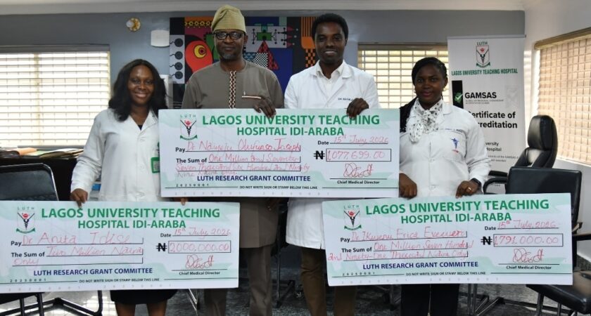 LUTH awards research grants to three (3)Resident Doctors